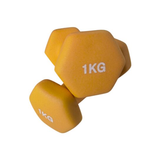 1kg Coloured Neoprene Dumbbells
