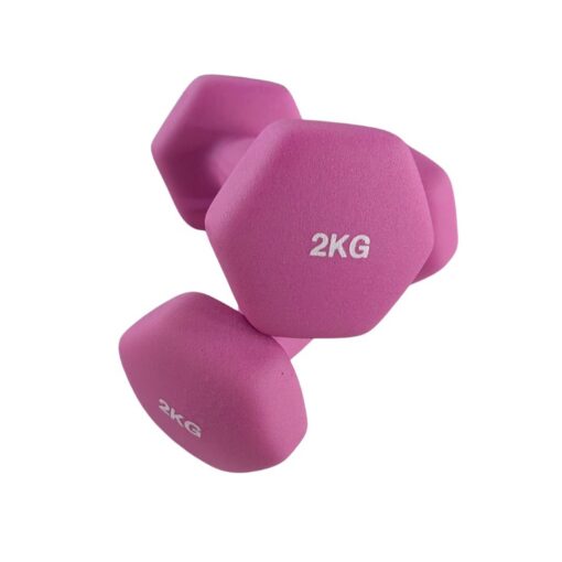 2kg Coloured Neoprene Dumbbells