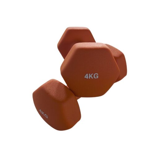 4kg Coloured Neoprene Dumbbells