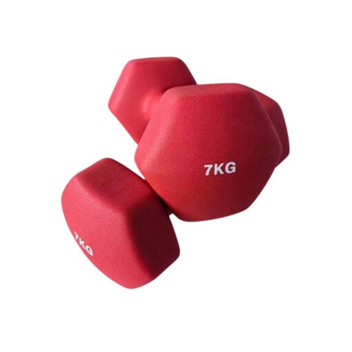 7kg Coloured Neoprene Dumbbells