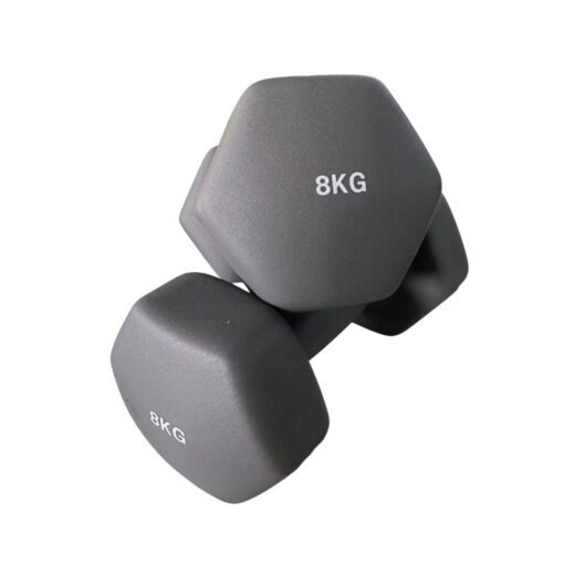 8kg Coloured Neoprene Dumbbells