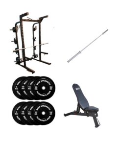 120KG Bolt Strength Full Commercial Half Rack Package