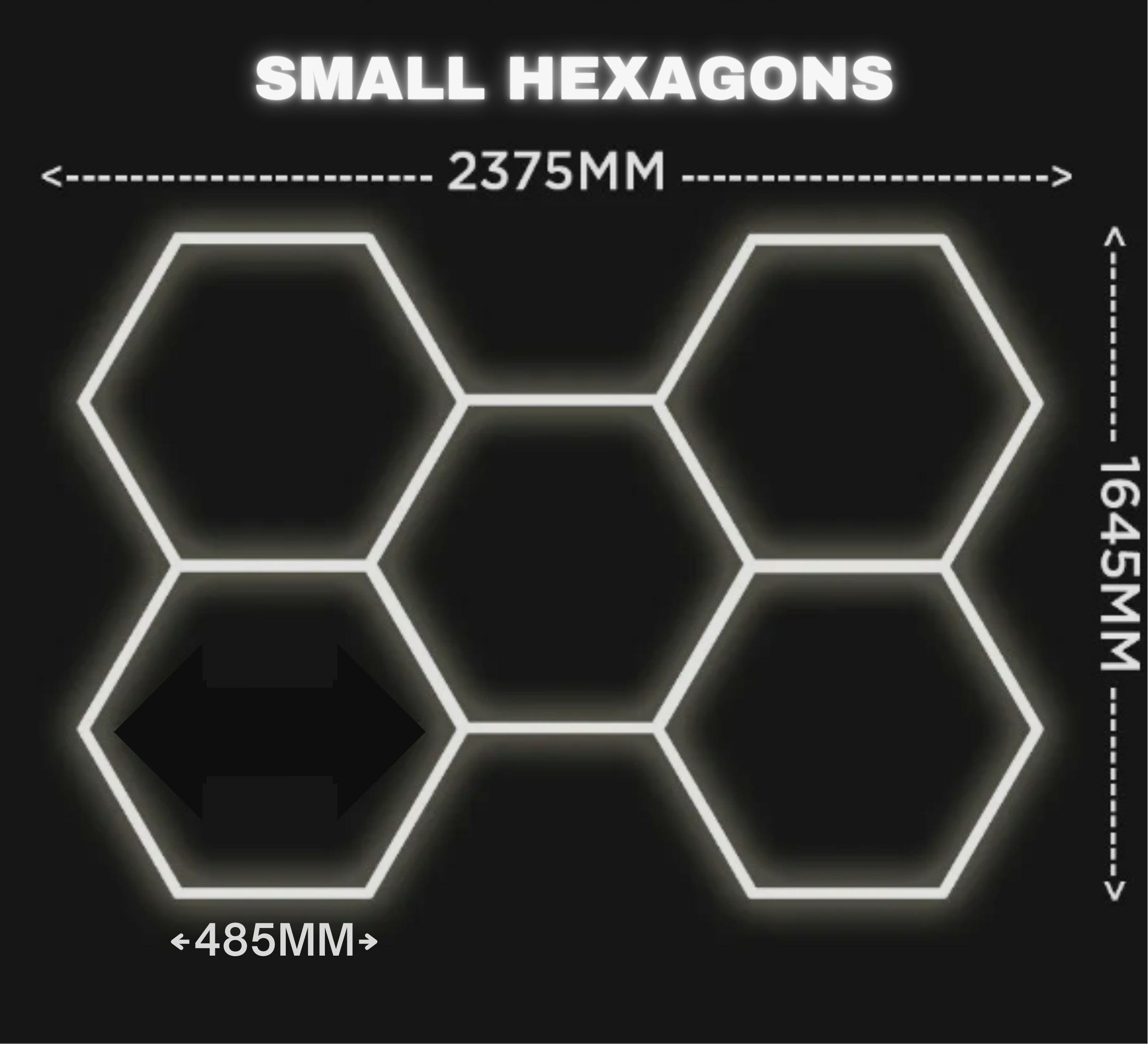 11 HEXAGON LED LIGHT SYSTEM [11 HEX LED SYSTEM] - £395.00 :  - Hexagon  LED Lighting, For Garages, Gym