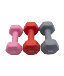 Neoprene Dumbbell Matte Coloured Neoprene - Bundle Deal [6kg _ 7kg _ 8kg]