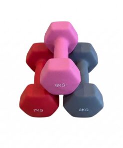 Neoprene Dumbbell Matte Coloured Neoprene - Bundle Deal [6kg _ 7kg _ 8kg]
