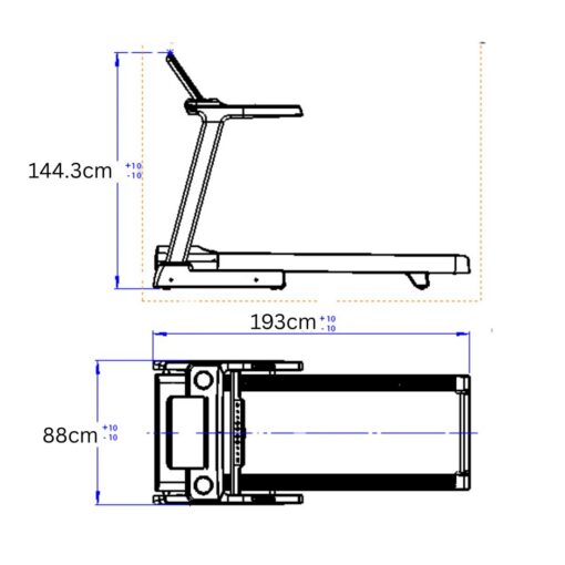 Bolt Strength T80i Treadmill & Pro Dimensions