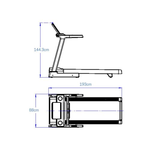 T80 Pro Treadmill dimensions