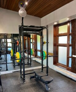 Wall ball target on rack