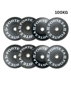 Forteza Black Bumper Plate Set 100KG