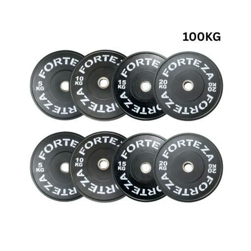 Forteza Black Bumper Plate Set 100KG