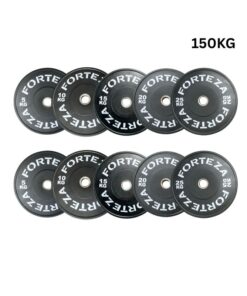 Forteza Black Bumper Plate Set 150KG