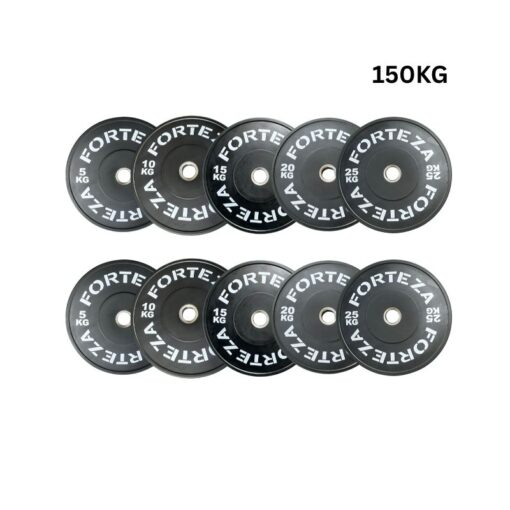 Forteza Black Bumper Plate Set 150KG