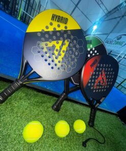 AccuPro Padel Rackets on a court
