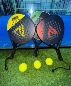 AccuPro Padel Rackets on a court