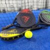 AccuPro Padel Rackets on a court