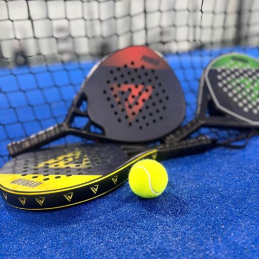 AccuPro Padel Rackets on a court