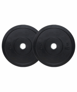 2 x 5kg Bolt Strength Pro Training Bumper Plates (Plain Black)
