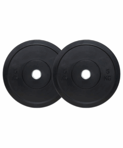 2 x 5kg Bolt Strength Pro Training Bumper Plates (Plain Black)