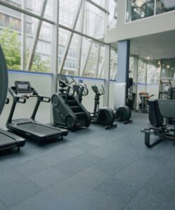 Corporate - Easy Clean 20mm Black Floor with Blue Fleck