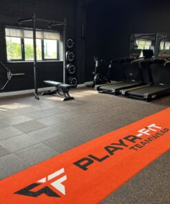 Easy Clean 20mm Black Floor with Orange Fleck