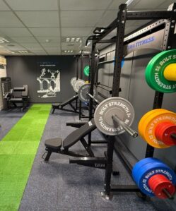 SMG Fitness - blue fleck flooring