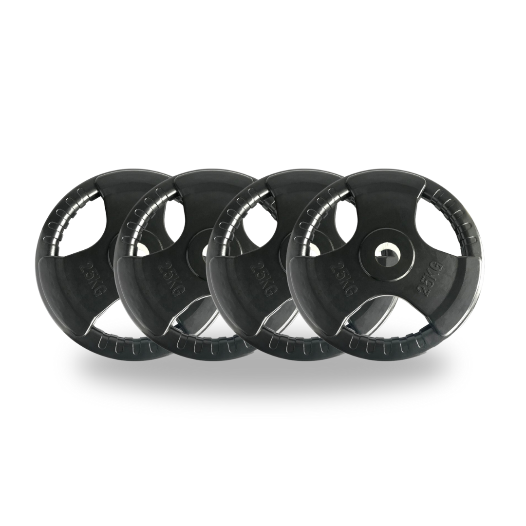 Tri Grip Rubber Weight Plates (25KG PLATE SETS) - Image 2