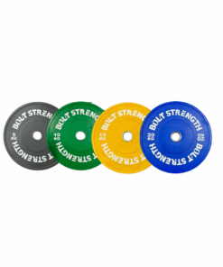 Alternative view of 100Kg Coloured Bumper Plates & 7ft Olympic Bar