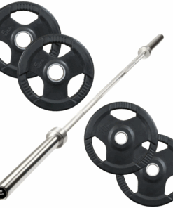 Alternative view of 50kg Rubber Plate & Bar set