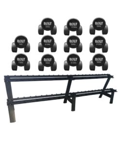 5-30KG Commercial Round Dumbbells Set (Storage Rack Option Included)