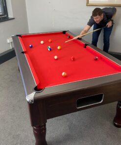 Alternative view of Accupro Supreme Slate Bed Pool Table (Walnut)