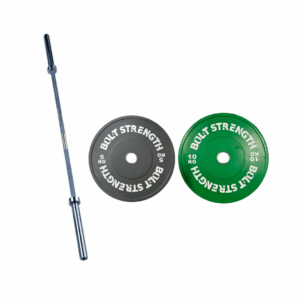 Coloured-Bumper-Plate-Set-–-50Kg-Including-Bar