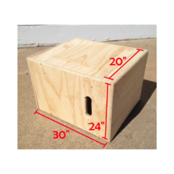 Wooden Plyometric Box 3 in 1 - 20" x 24" x 30"