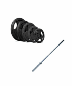 100Kg Tri Grip Iron Weight Set & Bar