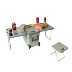 Picnic Cooler Box & Integrated Table + 2 Folding Chairs