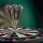Three Darts going into Bullseye on the AccuPro Dartboard