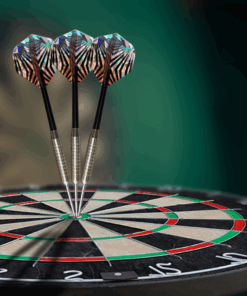 Three Darts going into Bullseye on the AccuPro Dartboard