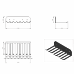 Dimension Visual of Resistance Band Stoage
