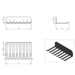 Dimension Visual of Resistance Band Stoage