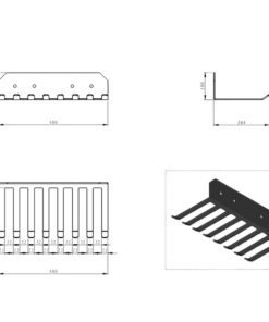 Dimension Visual of Resistance Band Stoage