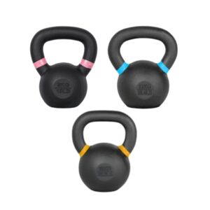 3 Kettlebells - 8kg, 12kg & 16kg