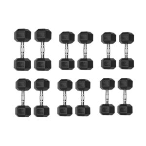 6 Pair Hex Dumbbells - 5-10kg