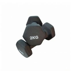 2kg Black Matte Neoprene Dumbbells