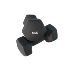 5kg Black Matte Neoprene Dumbbells