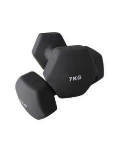 7kg Black Matte Neoprene Dumbbells