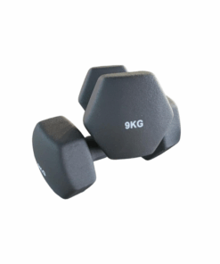 matte black neoprene dumbbells