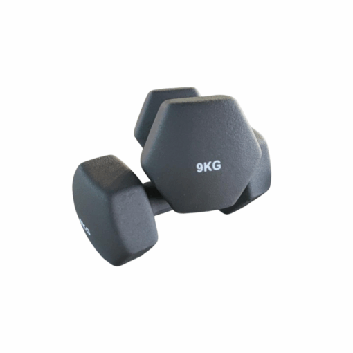 matte black neoprene dumbbells