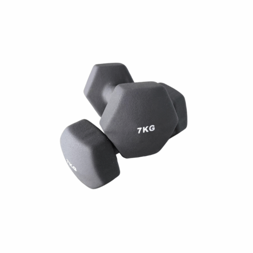 matte black neoprene dumbbells
