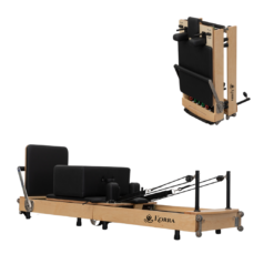 AP-1503 Folding Oak Pilates Reformer Black