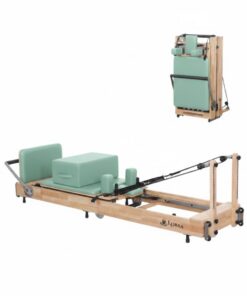 Folding Oak Pilates Reformer Sage Green