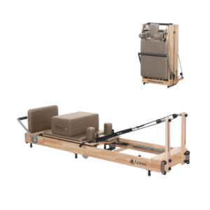 Folding Oak Pilates Reformer Mocha (8)